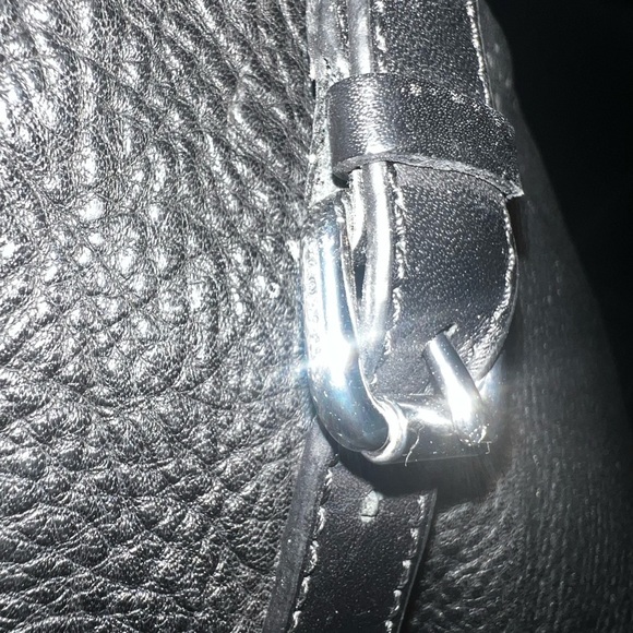 COACH over the knee black leather boots, 2.5” heel,silver accents, size 8 - Picture 10 of 13